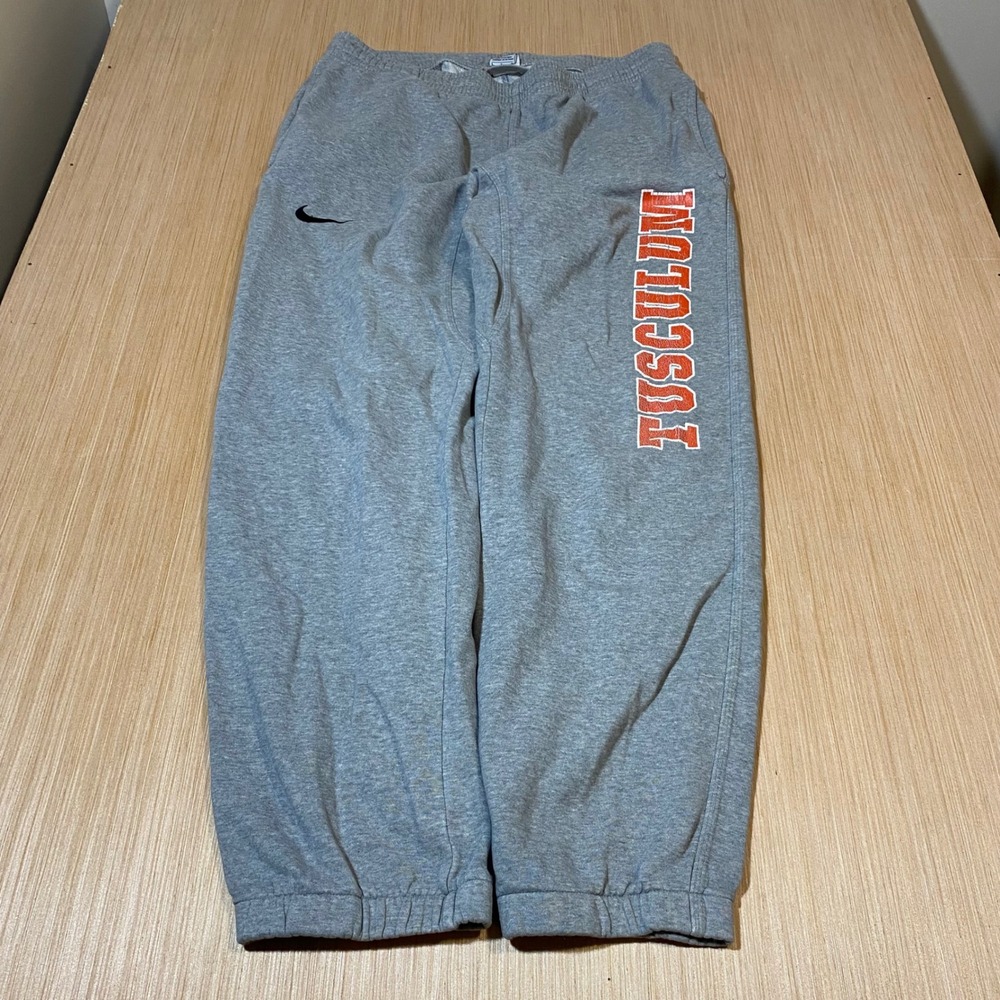 Nike Tusculum University Pioneers Sweatpants Mens Large Gray Fleece Joggers L